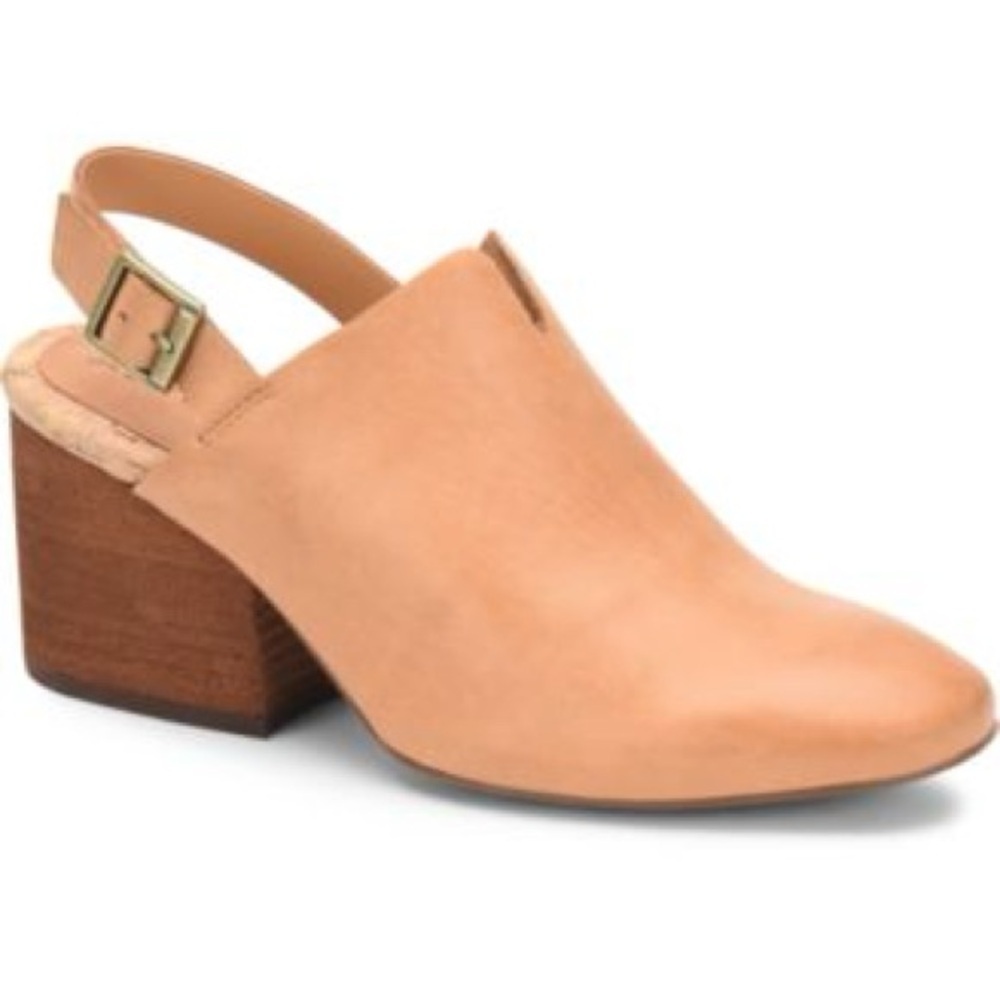 Korks Kork-Ease Rayleigh Tan Leather Slingback Clog Sandals size 7